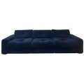Lilo Crinkle Fabric Compressed Modular Sofa, 4.5 Seater, Navy