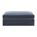 Marbella Fabric Slipcover Ottoman, Navy