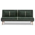 Laverna Corduroy Fabric Click Clack Sofa Bed, 2 Seater / Single, Forest Green