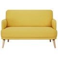 Landon Fabric Sofa, 2 Seater, Yellow
