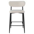 Linate Boucle Fabric Counter Stool, Off White
