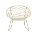 Claymont Rope & Metal Outdoor Accent Chair, Beige