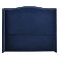 Mornington Velvet Fabric Bed Headboard, King, Blue