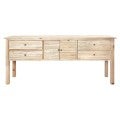 Sheraton Timber 2 Door 4 Drawer Buffet Table, 190cm, Distressed Natural