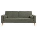 Wyatt Fabric Sofa, 3 Seater, Olive