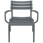 Siesta Paris Commercial Grade Outdoor Coffee Table, 90cm, Dark Grey