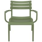Siesta Paris Commercial Grade Outdoor Coffee Table, 90cm, Olive Green
