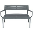 Siesta Paris Commercial Grade Outdoor Coffee Table, 90cm, Dark Grey
