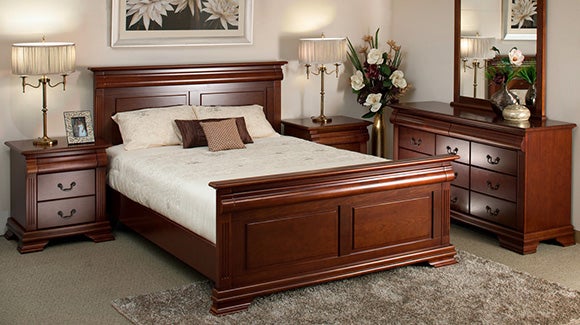 Lucchese Solid African Walnut Timber Bedroom Set