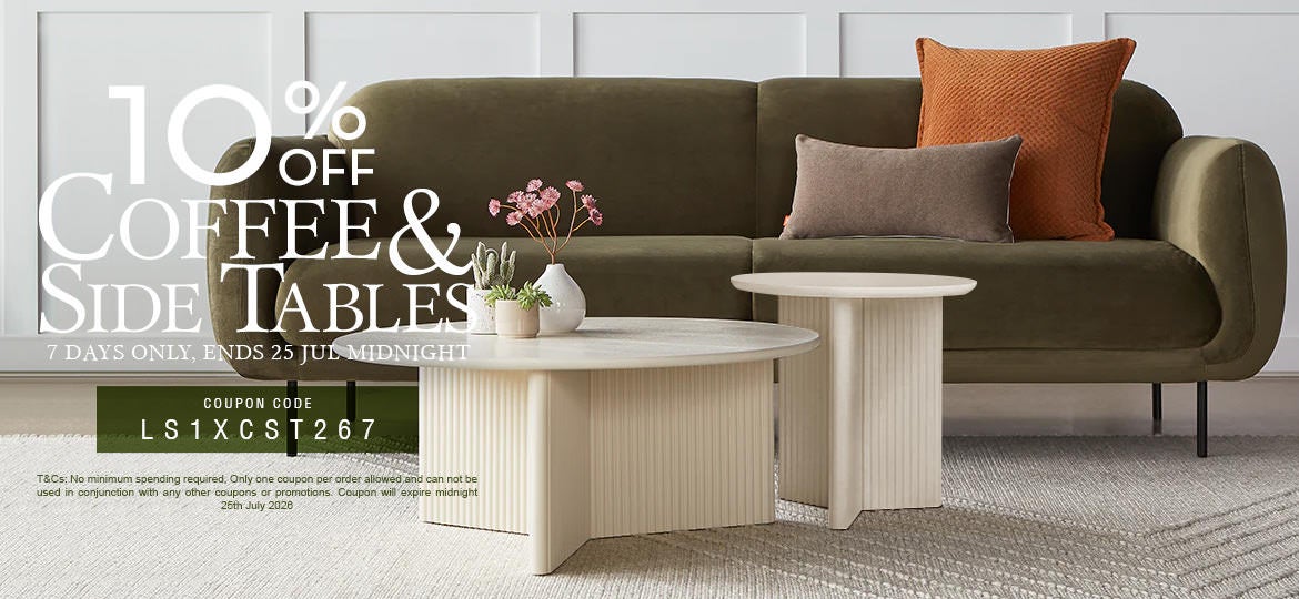 10% Off Coffee & Side Tables