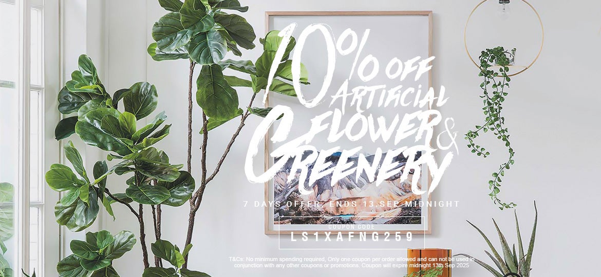 10% Off Artificial Flower & Greenery